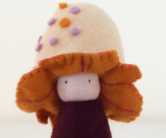 Neda, Stuffed Mushroom Toy.  She looks quiet and shy, like me.